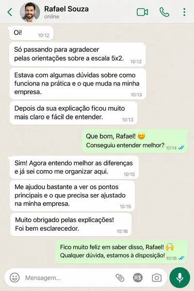 Conversa sobre as orientações da Prime. Trecho em texto disponível abaixo.